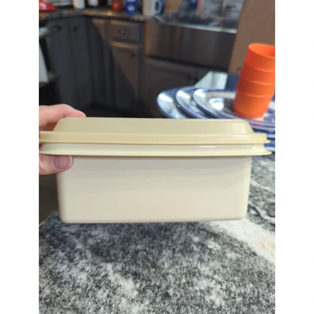 Vintage Almond Tupperware Ice Cream Keeper With Lid Great For Homemade Ice Cream